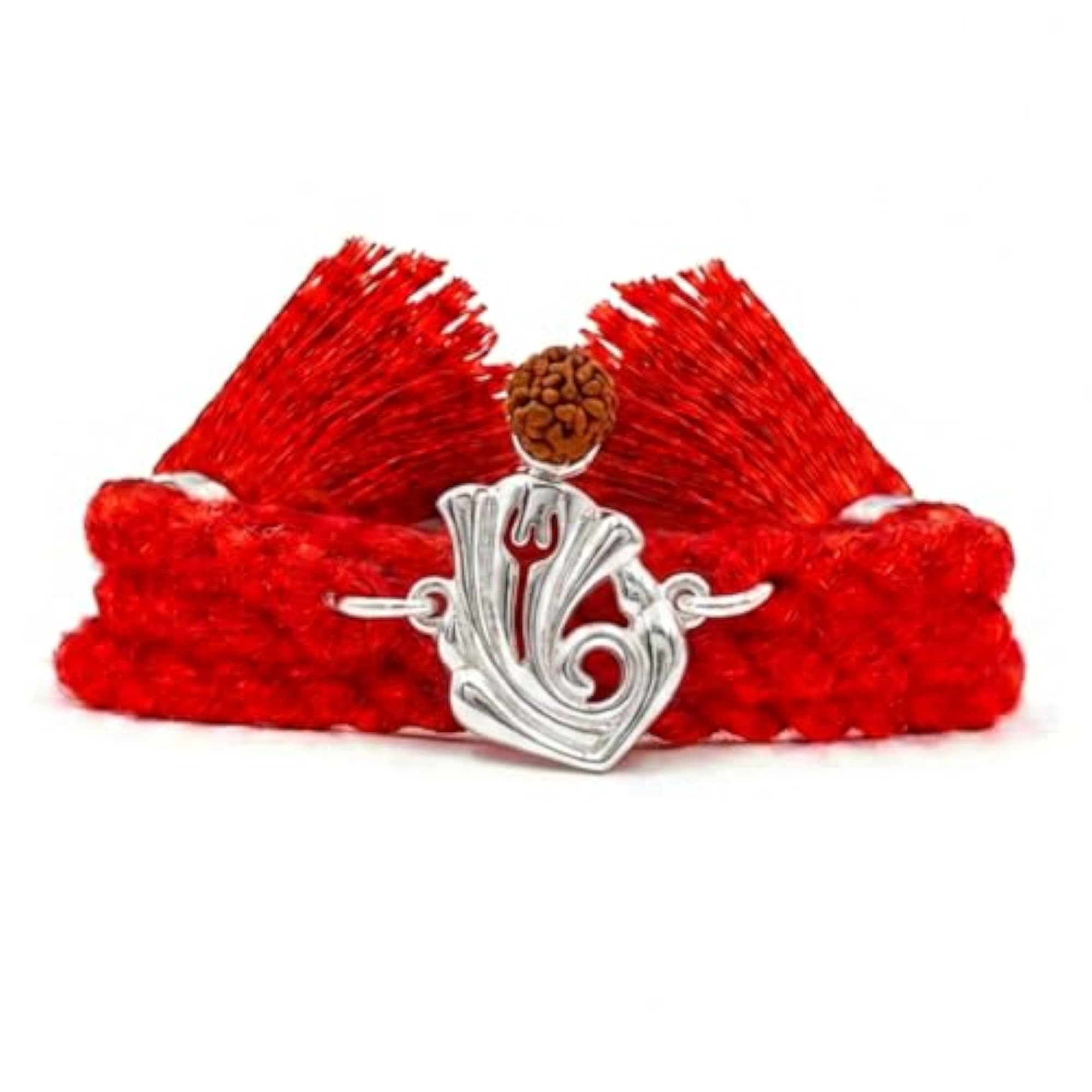 925 Pure Silver Ganesha Rakhi for Brother, Sterling Silver Bracelet